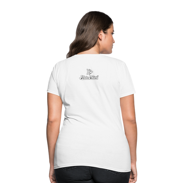 Alota Note$ White Lettermark x Icon/Wordmark Women's T-Shirt - white