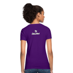 Alota Note$ White Lettermark x Icon/Wordmark Women's T-Shirt - purple