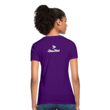 Alota Note$ White Lettermark x Icon/Wordmark Women's T-Shirt - purple