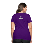 Alota Note$ White Lettermark x Icon/Wordmark Women's T-Shirt - purple