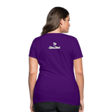 Alota Note$ White Lettermark x Icon/Wordmark Women's T-Shirt - purple