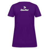 Alota Note$ White Lettermark x Icon/Wordmark Women's T-Shirt - purple