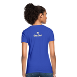 Alota Note$ White Lettermark x Icon/Wordmark Women's T-Shirt - royal blue