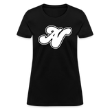 Alota Note$ White Lettermark x Icon/Wordmark Women's T-Shirt - black