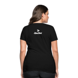 Alota Note$ White Lettermark x Icon/Wordmark Women's T-Shirt - black