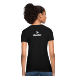 Alota Note$ White Lettermark x Icon/Wordmark Women's T-Shirt - black