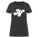 Alota Note$ White Lettermark x Icon/Wordmark Women's T-Shirt - heather black