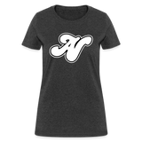 Alota Note$ White Lettermark x Icon/Wordmark Women's T-Shirt - heather black