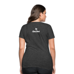 Alota Note$ White Lettermark x Icon/Wordmark Women's T-Shirt - heather black