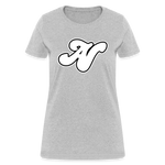 Alota Note$ White Lettermark x Icon/Wordmark Women's T-Shirt - heather gray