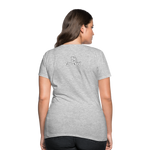 Alota Note$ White Lettermark x Icon/Wordmark Women's T-Shirt - heather gray