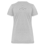 Alota Note$ White Lettermark x Icon/Wordmark Women's T-Shirt - heather gray