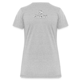 Alota Note$ White Lettermark x Icon/Wordmark Women's T-Shirt - heather gray