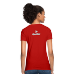 Alota Note$ White Lettermark x Icon/Wordmark Women's T-Shirt - red