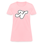 Alota Note$ White Lettermark x Icon/Wordmark Women's T-Shirt - pink