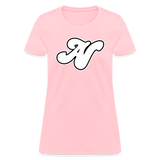 Alota Note$ White Lettermark x Icon/Wordmark Women's T-Shirt - pink