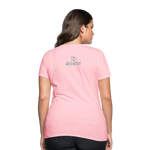 Alota Note$ White Lettermark x Icon/Wordmark Women's T-Shirt - pink