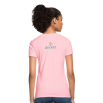 Alota Note$ White Lettermark x Icon/Wordmark Women's T-Shirt - pink