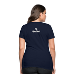 Alota Note$ White Lettermark x Icon/Wordmark Women's T-Shirt - navy