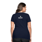 Alota Note$ White Lettermark x Icon/Wordmark Women's T-Shirt - navy