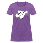 Alota Note$ White Lettermark x Icon/Wordmark Women's T-Shirt - purple heather