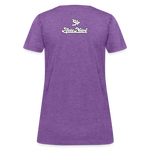 Alota Note$ White Lettermark x Icon/Wordmark Women's T-Shirt - purple heather