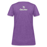 Alota Note$ White Lettermark x Icon/Wordmark Women's T-Shirt - purple heather