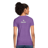 Alota Note$ White Lettermark x Icon/Wordmark Women's T-Shirt - purple heather