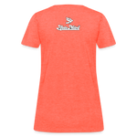 Alota Note$ White Lettermark x Icon/Wordmark Women's T-Shirt - heather coral