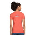 Alota Note$ White Lettermark x Icon/Wordmark Women's T-Shirt - heather coral