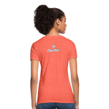 Alota Note$ White Lettermark x Icon/Wordmark Women's T-Shirt - heather coral