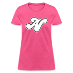 Alota Note$ White Lettermark x Icon/Wordmark Women's T-Shirt - heather pink