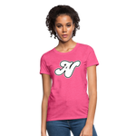 Alota Note$ White Lettermark x Icon/Wordmark Women's T-Shirt - heather pink