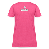 Alota Note$ White Lettermark x Icon/Wordmark Women's T-Shirt - heather pink