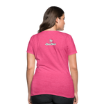 Alota Note$ White Lettermark x Icon/Wordmark Women's T-Shirt - heather pink