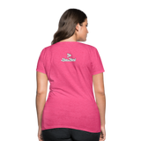 Alota Note$ White Lettermark x Icon/Wordmark Women's T-Shirt - heather pink