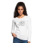 Alota Note$ Garmentry Monogram Women's Premium Long Sleeve T-Shirt - white