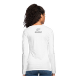 Alota Note$ Garmentry Monogram Women's Premium Long Sleeve T-Shirt - white