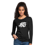 Alota Note$ Garmentry Monogram Women's Premium Long Sleeve T-Shirt - black