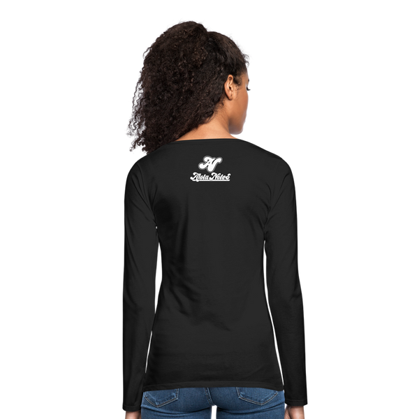 Alota Note$ Garmentry Monogram Women's Premium Long Sleeve T-Shirt - black