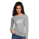 Alota Note$ Garmentry Monogram Women's Premium Long Sleeve T-Shirt - heather gray