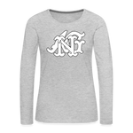 Alota Note$ Garmentry Monogram Women's Premium Long Sleeve T-Shirt - heather gray