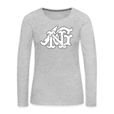 Alota Note$ Garmentry Monogram Women's Premium Long Sleeve T-Shirt - heather gray