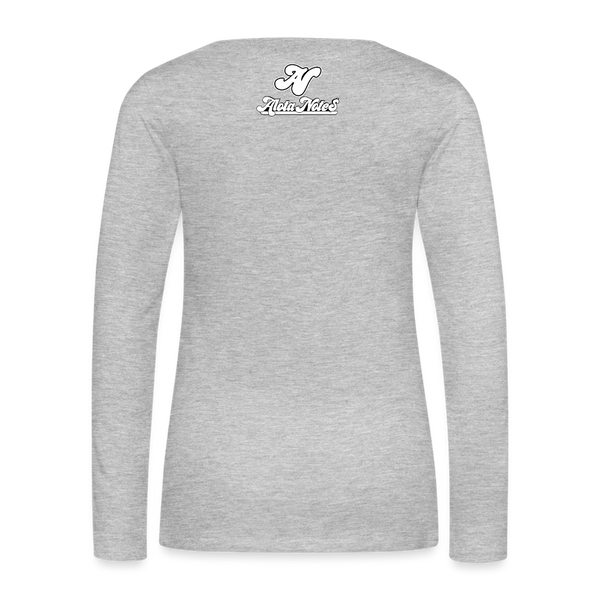 Alota Note$ Garmentry Monogram Women's Premium Long Sleeve T-Shirt - heather gray