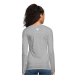 Alota Note$ Garmentry Monogram Women's Premium Long Sleeve T-Shirt - heather gray