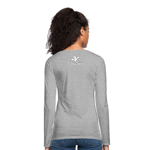 Alota Note$ Garmentry Monogram Women's Premium Long Sleeve T-Shirt - heather gray