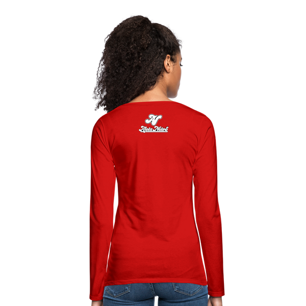 Alota Note$ Garmentry Monogram Women's Premium Long Sleeve T-Shirt - red