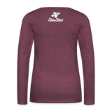 Alota Note$ Garmentry Monogram Women's Premium Long Sleeve T-Shirt - heather burgundy