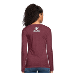 Alota Note$ Garmentry Monogram Women's Premium Long Sleeve T-Shirt - heather burgundy