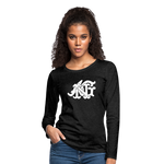 Alota Note$ Garmentry Monogram Women's Premium Long Sleeve T-Shirt - charcoal grey